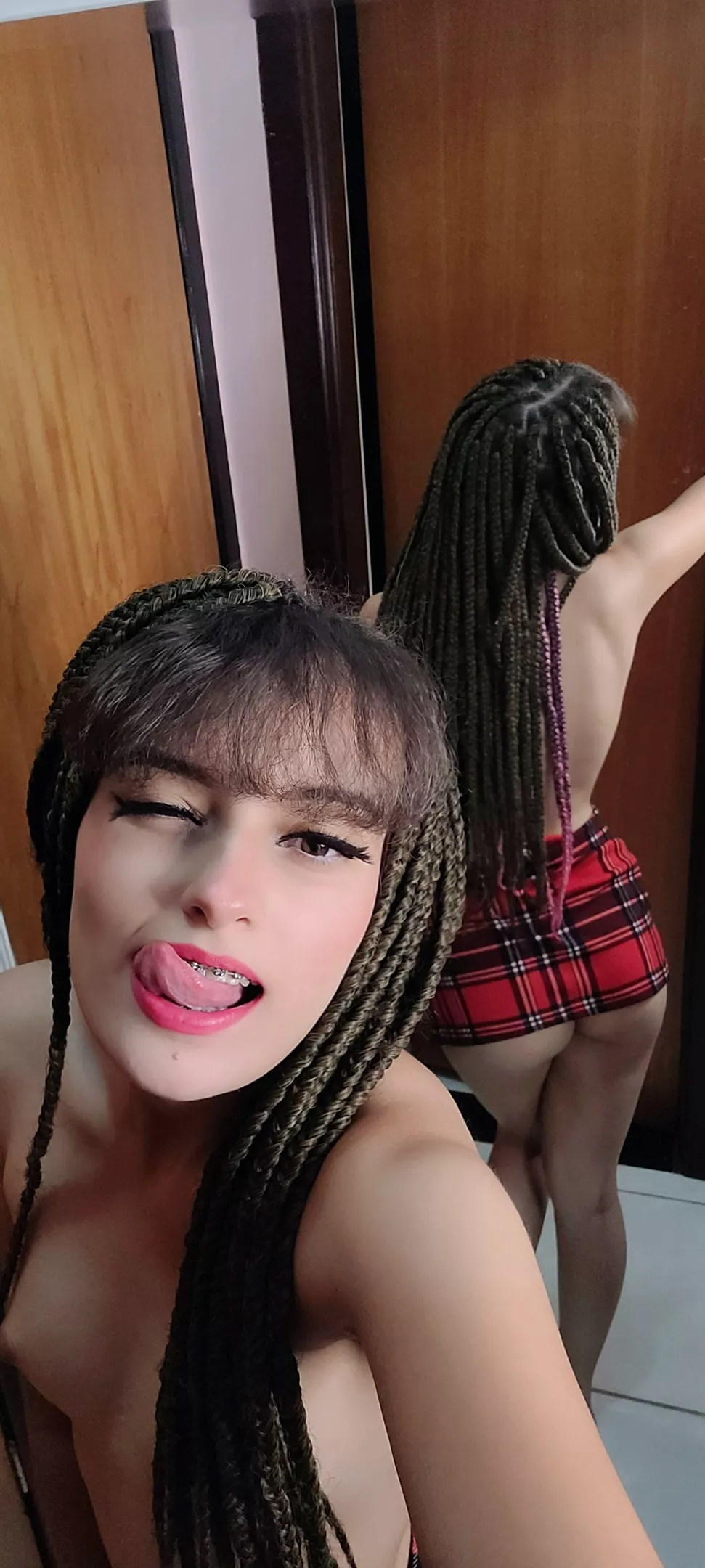 My friends says this skirt is too short for me, but I think it's perfect.