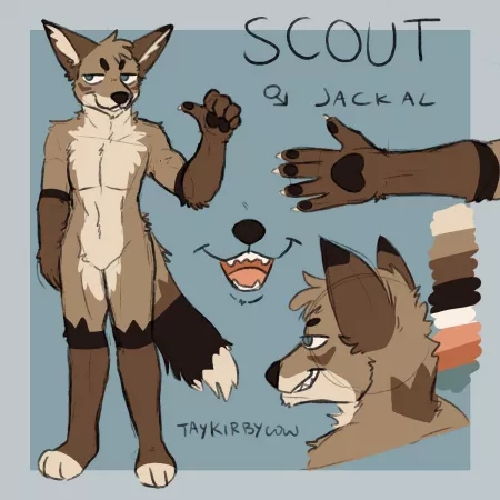 My fursona Scout!! Recently redesigned
