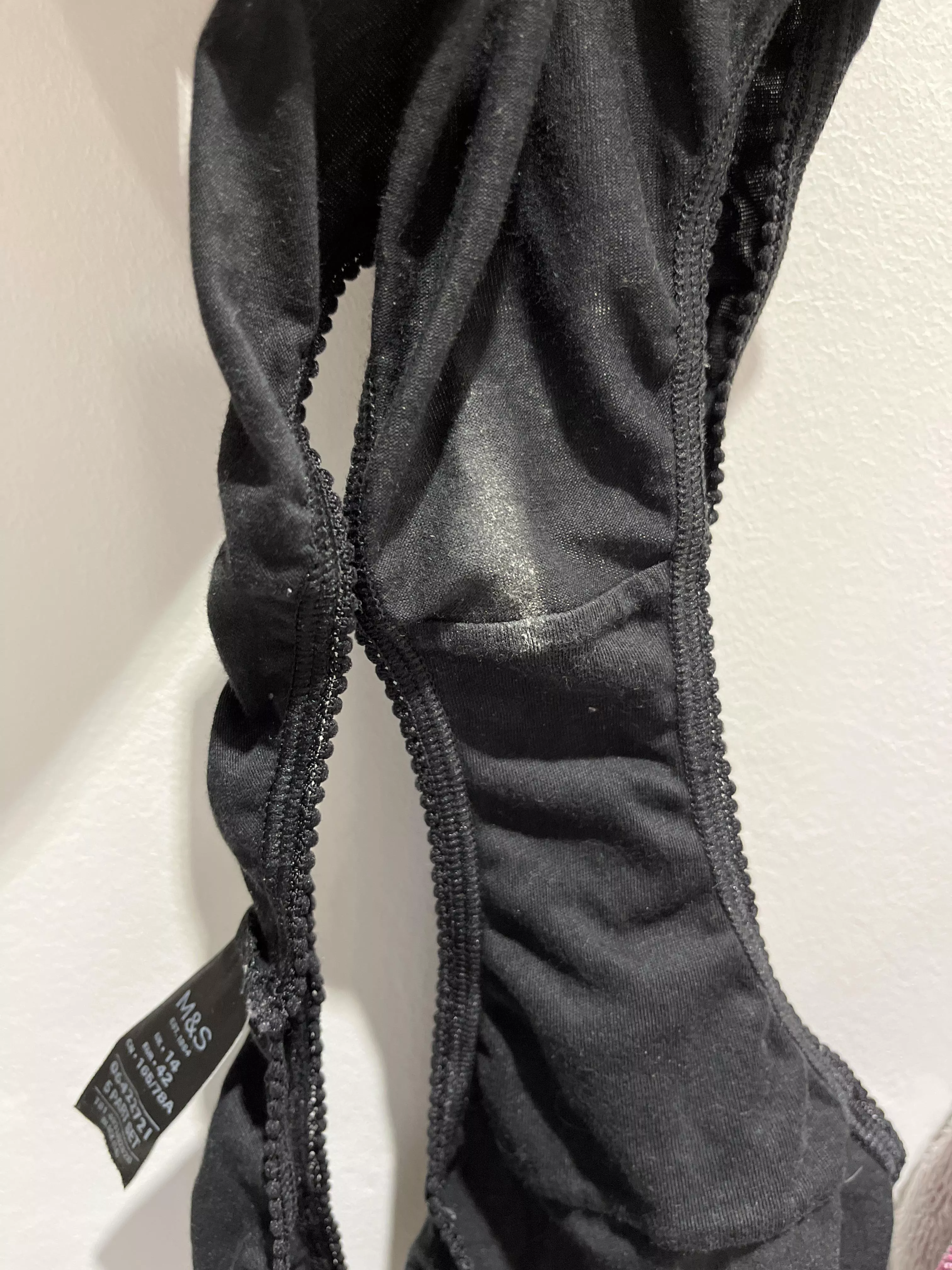 My gf slipped these off just before we had some fun and put on some sexier panties. I wish she kept these on though My gf slipped these off just before we had some fun and put on some sexier panties. I wish she kept these on though