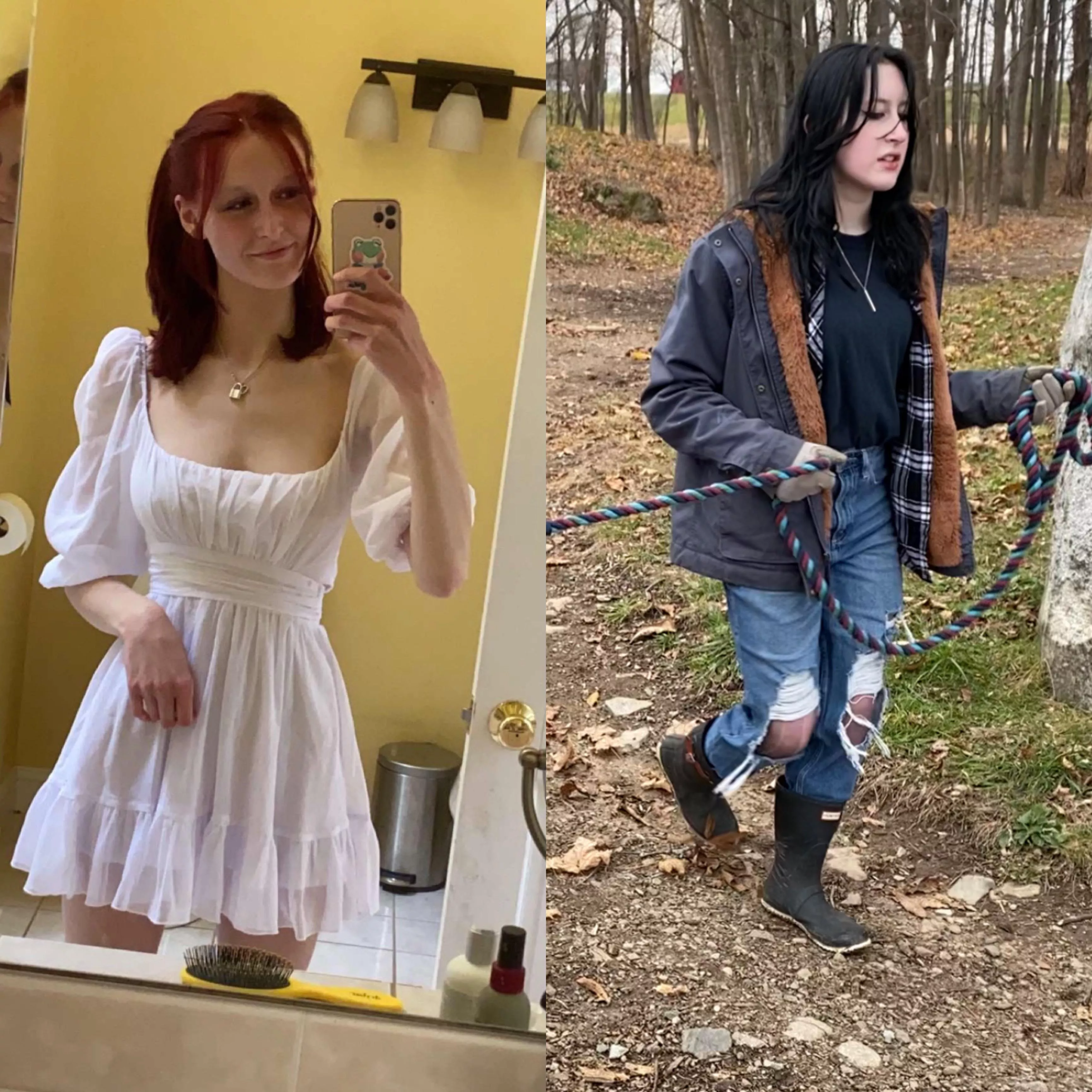 My girl(redhead)? Or her friend?