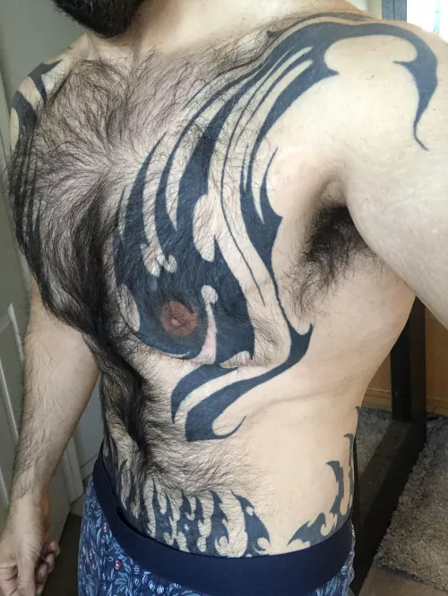 My hairy inked chest