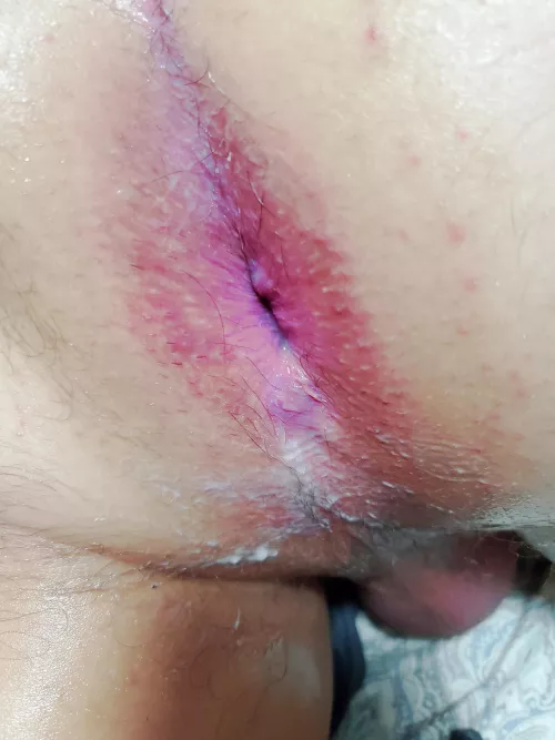 my hole minutes after being bred.