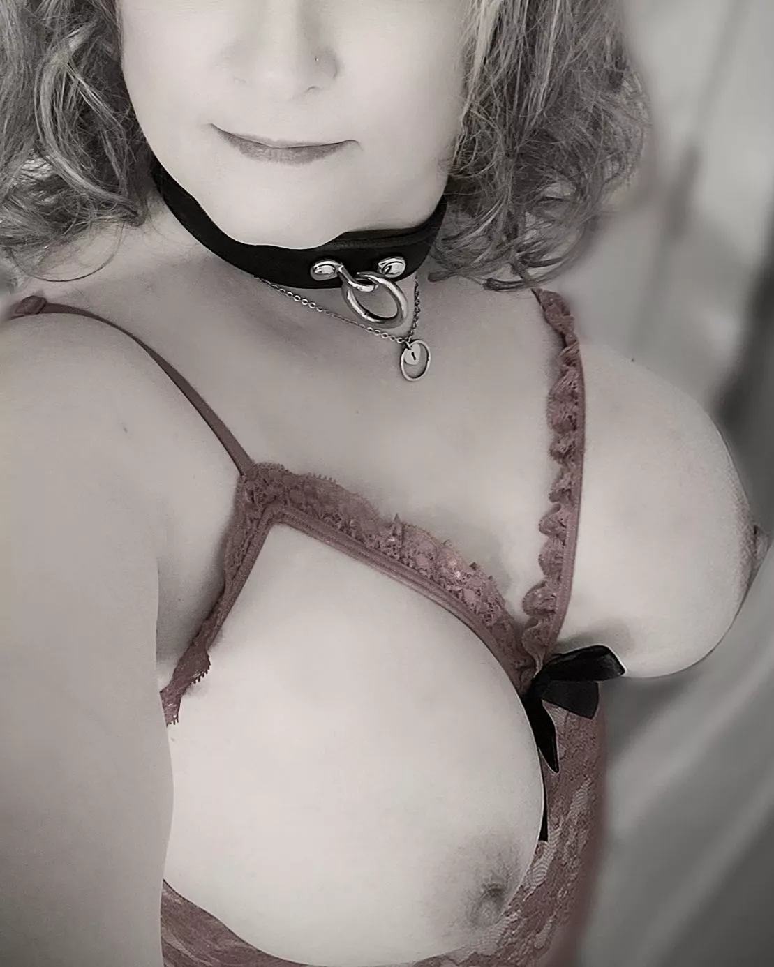 My [M]aster has me double collared [f]or day and night. He wants to be sure it's known my ass and pussy are his.