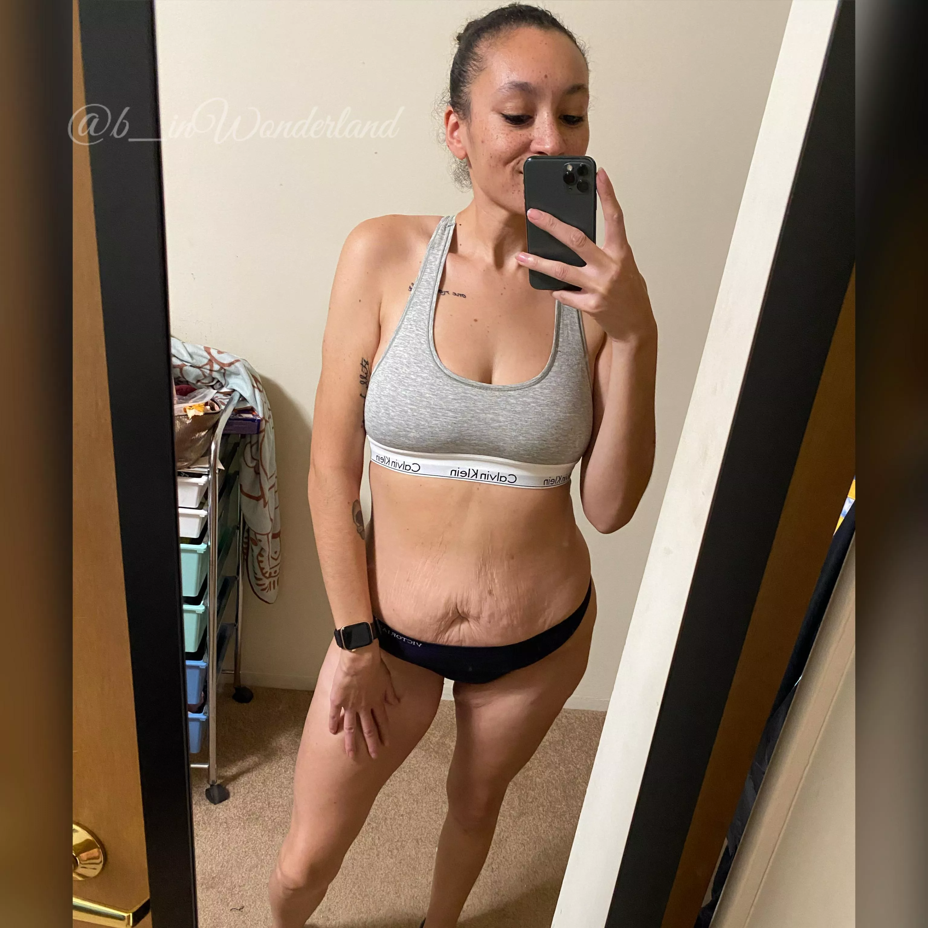 My mind is still blown that I can just buy a CK bra, online, and it actually fits. 125 lb weight loss since last April and a breast reduction this September, feeling so proud and grateful. ☺️💜