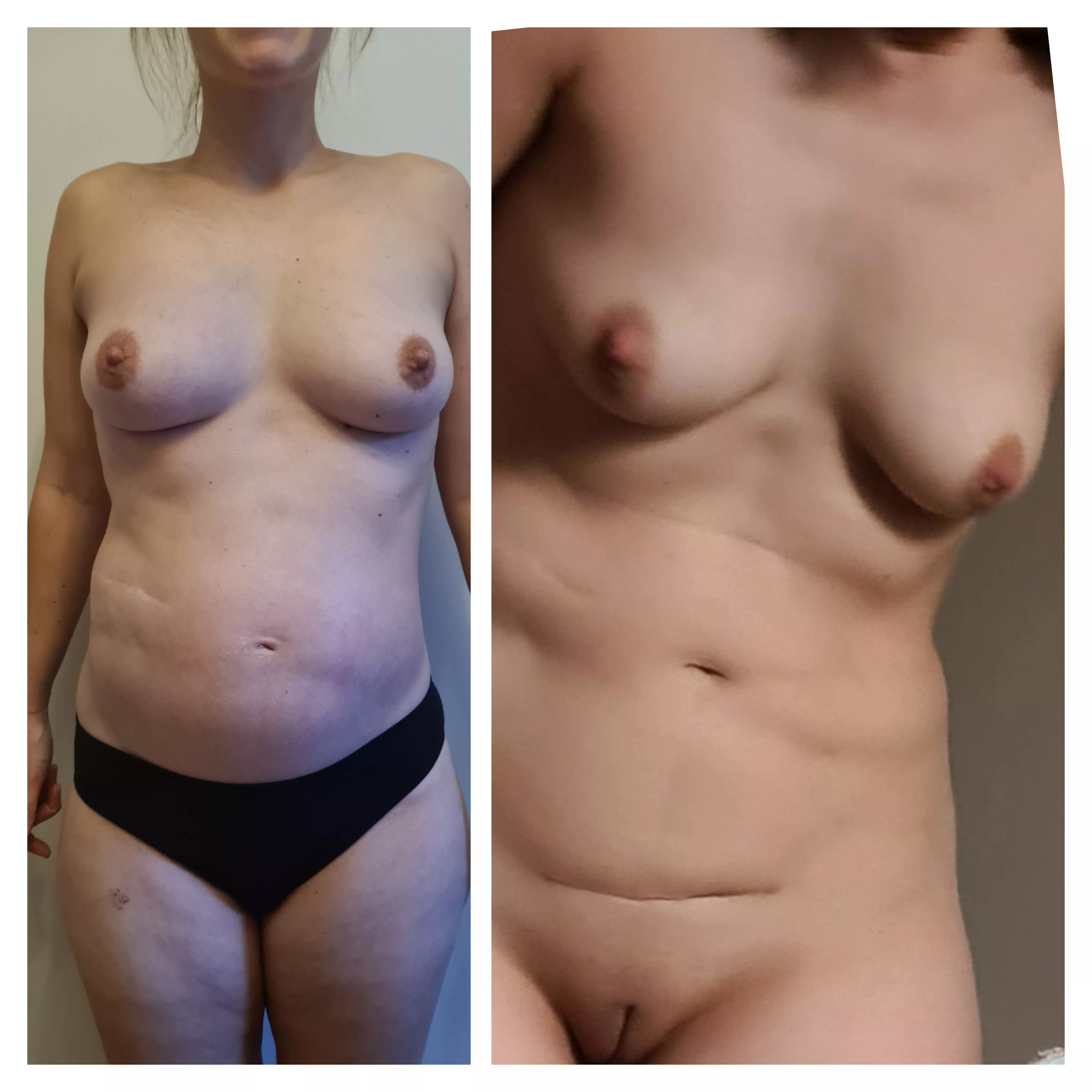 My mum to be bod VS my mum bod... 😪 I miss my pregnant boobs