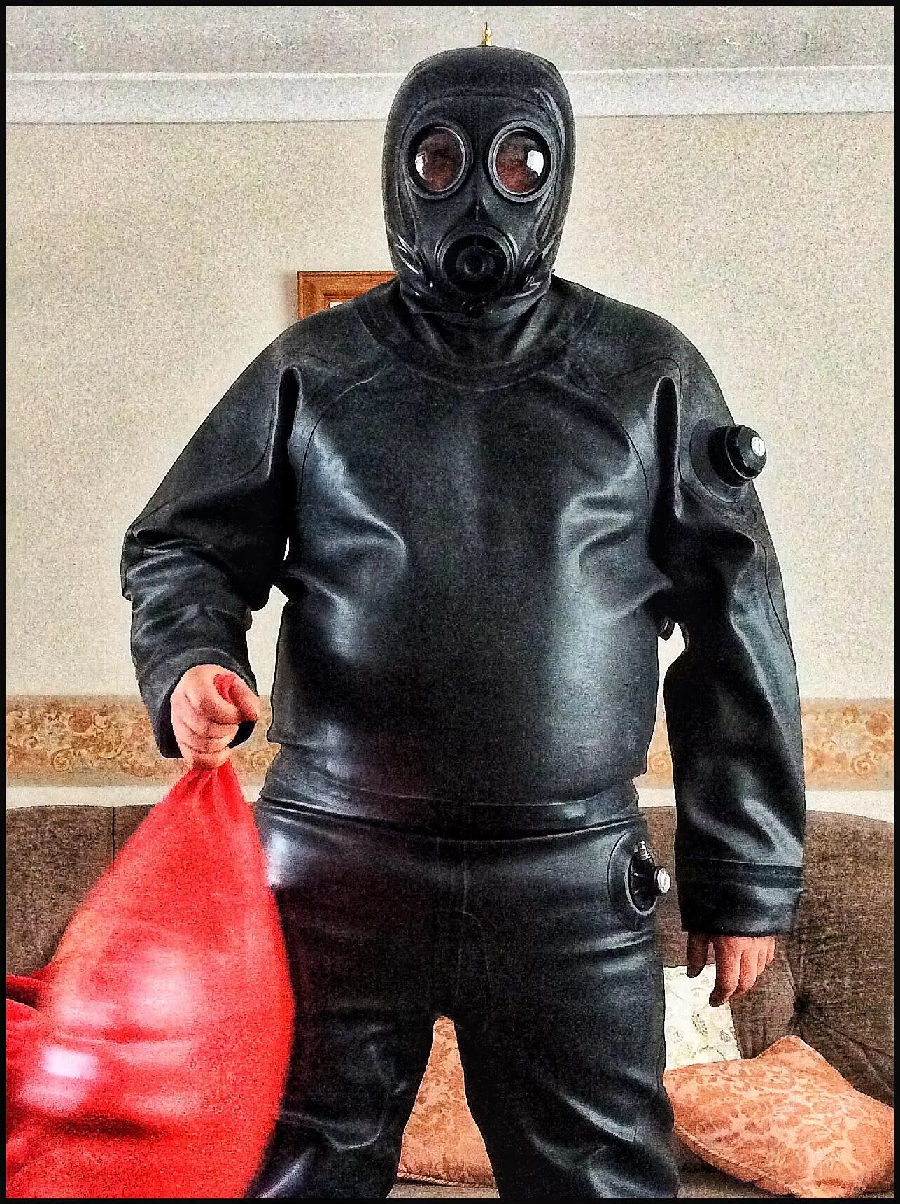 My other Viking Drysuit, with modded Avon S10 inflatable hood.