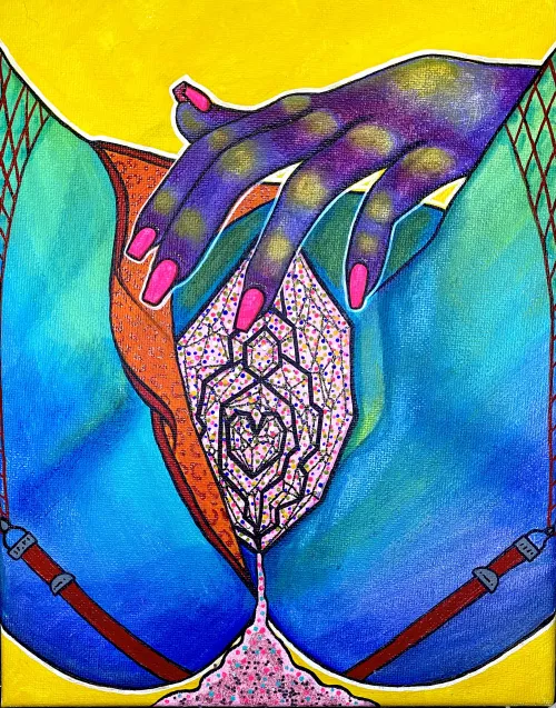 My painting of a drippy Crystal!