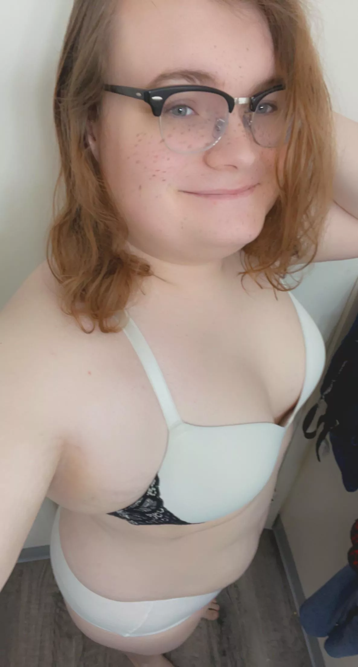 My panties and bra match for the first time in a while! It’d be fun to celebrate by covering them in cum, ngl :) My panties and bra match for the first time in a while! It’d be fun to celebrate by covering them in cum, ngl :)
