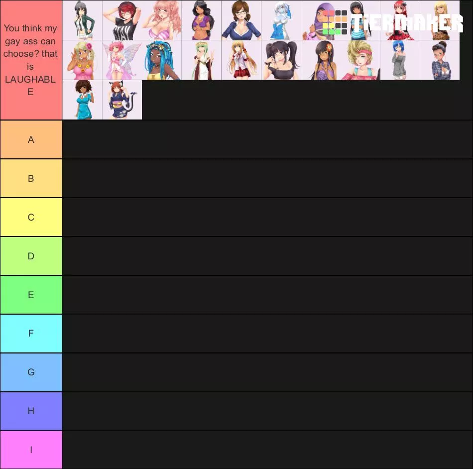 My personal tier list. I love them all, okay? My personal tier list. I love them all, okay?