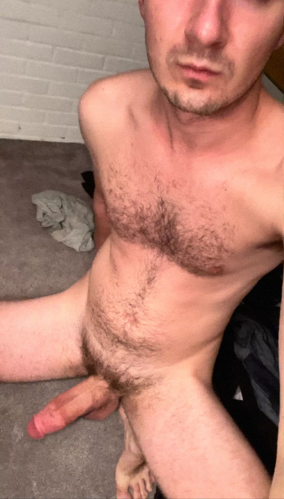 My semi soft cock hanging heavy last night