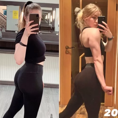 my sis and I working hard on our bootys [F]