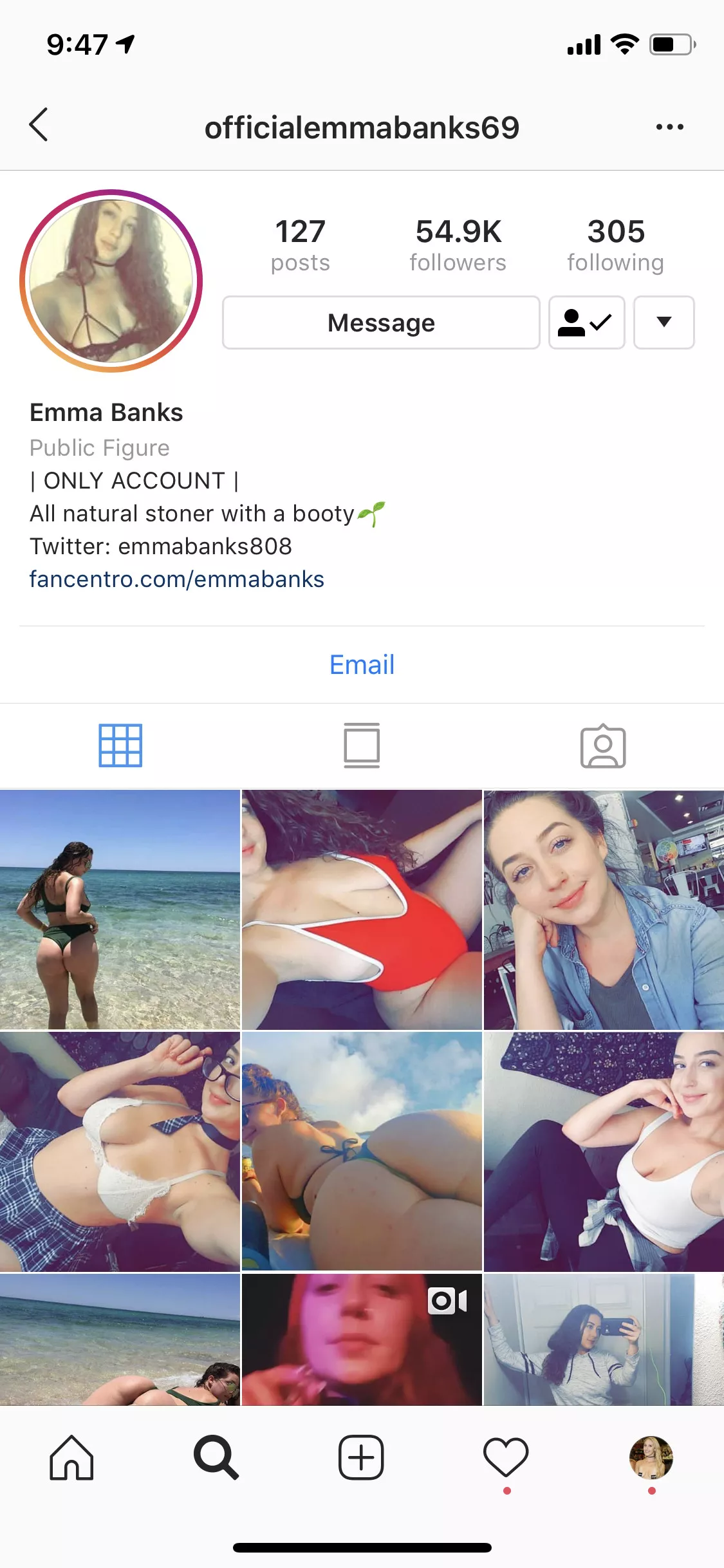 My sister Emma Banks Instagram username = OfficialEmmaBanks69