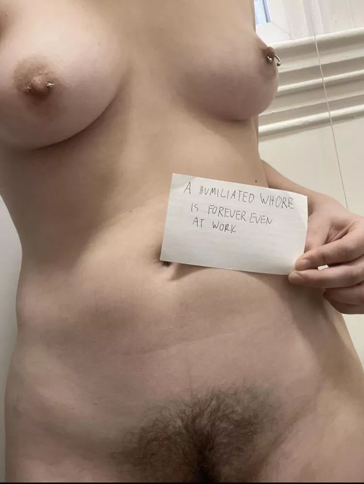 My slave getting humiliated at work. What a pathetic cunt to ruin! My slave getting humiliated at work. What a pathetic cunt to ruin!