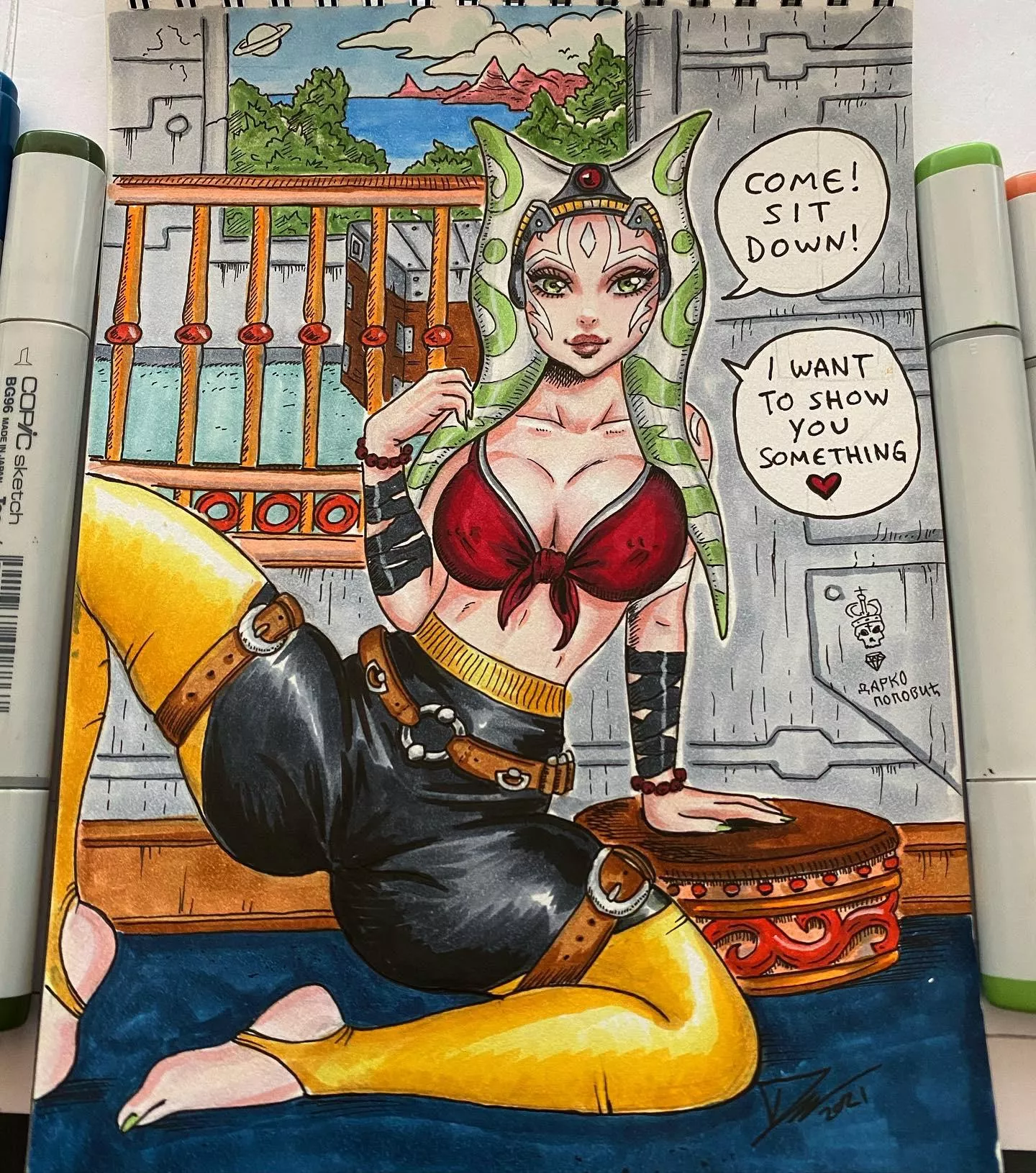 My Star Wars OC - Niisha Na. A sexy togruta 😊😊 Currently writing a little backstory of her. (Darko_tattoo)