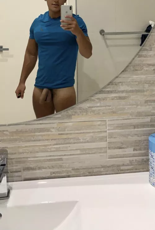 My sweaty uncut greek softie after gym (M18)