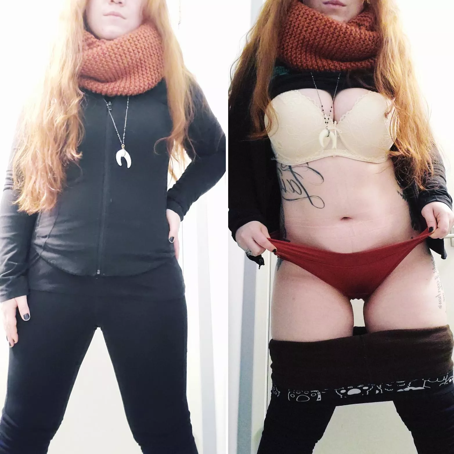 My tight clothes don't leave much to the imagination 😉 I wonder i[f] my coworkers mind