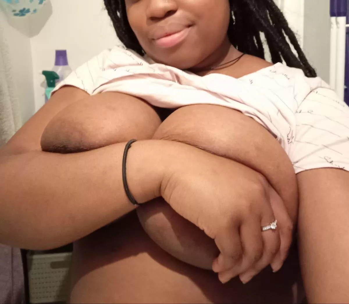 My tits are a bit heavy can you help me hold them?❤️ (F) My tits are a bit heavy can you help me hold them?❤️ (F)