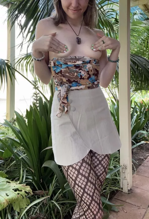 my top slipped down, and no undies… oopsies