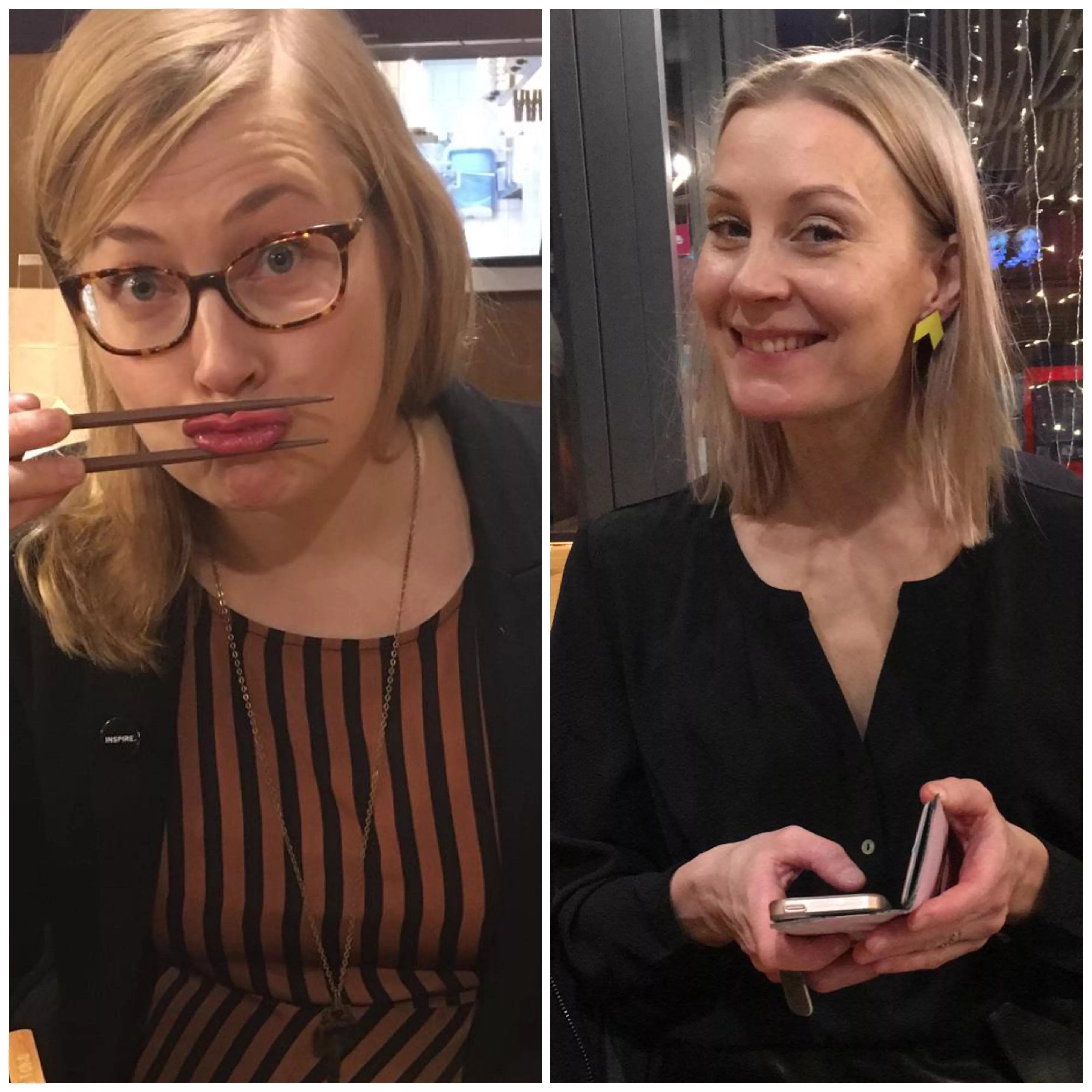 My wife and her sister, but i won’t reveal whom is who…..which side is your favorite?