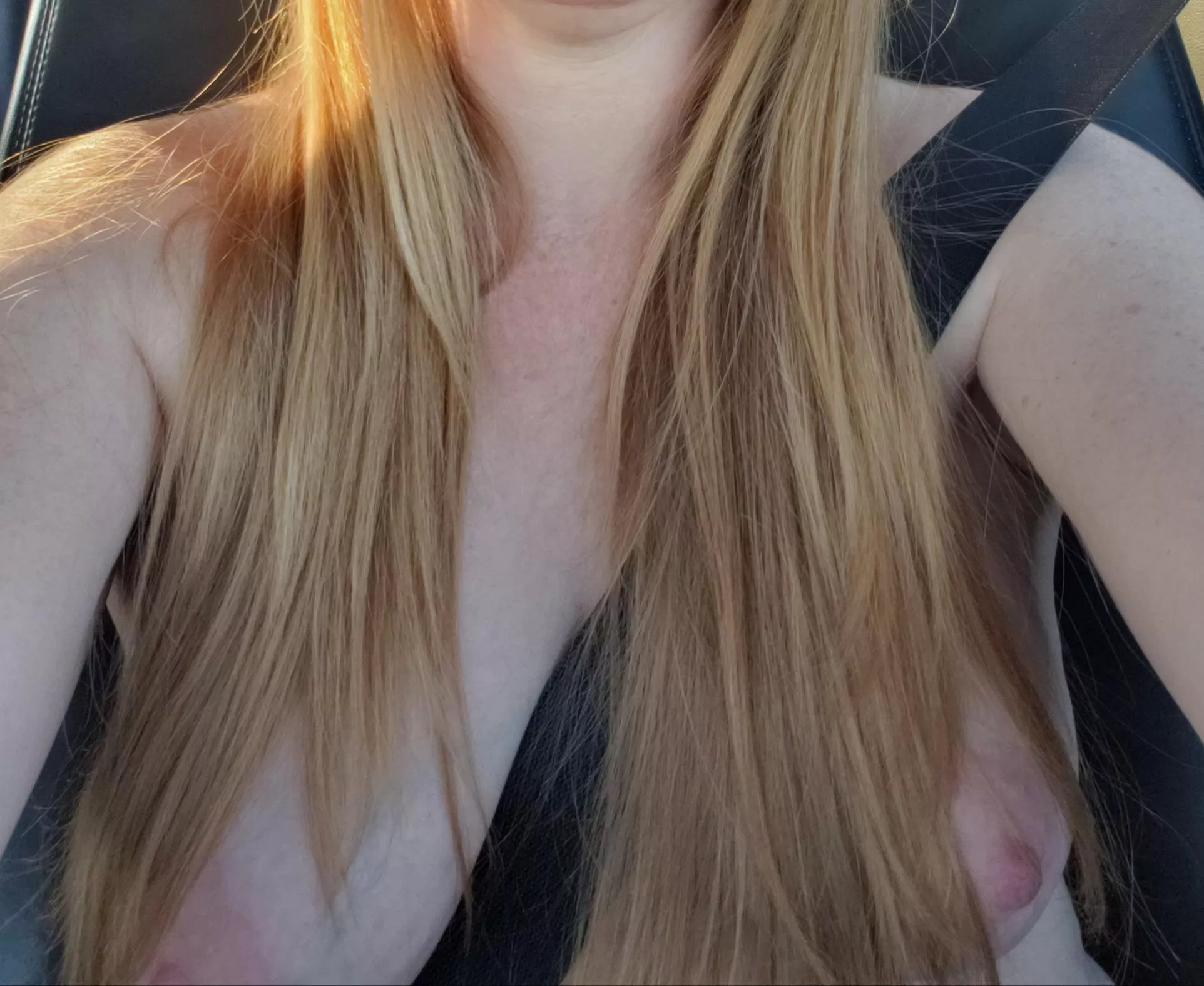 My wife having fun in the passenger seat.