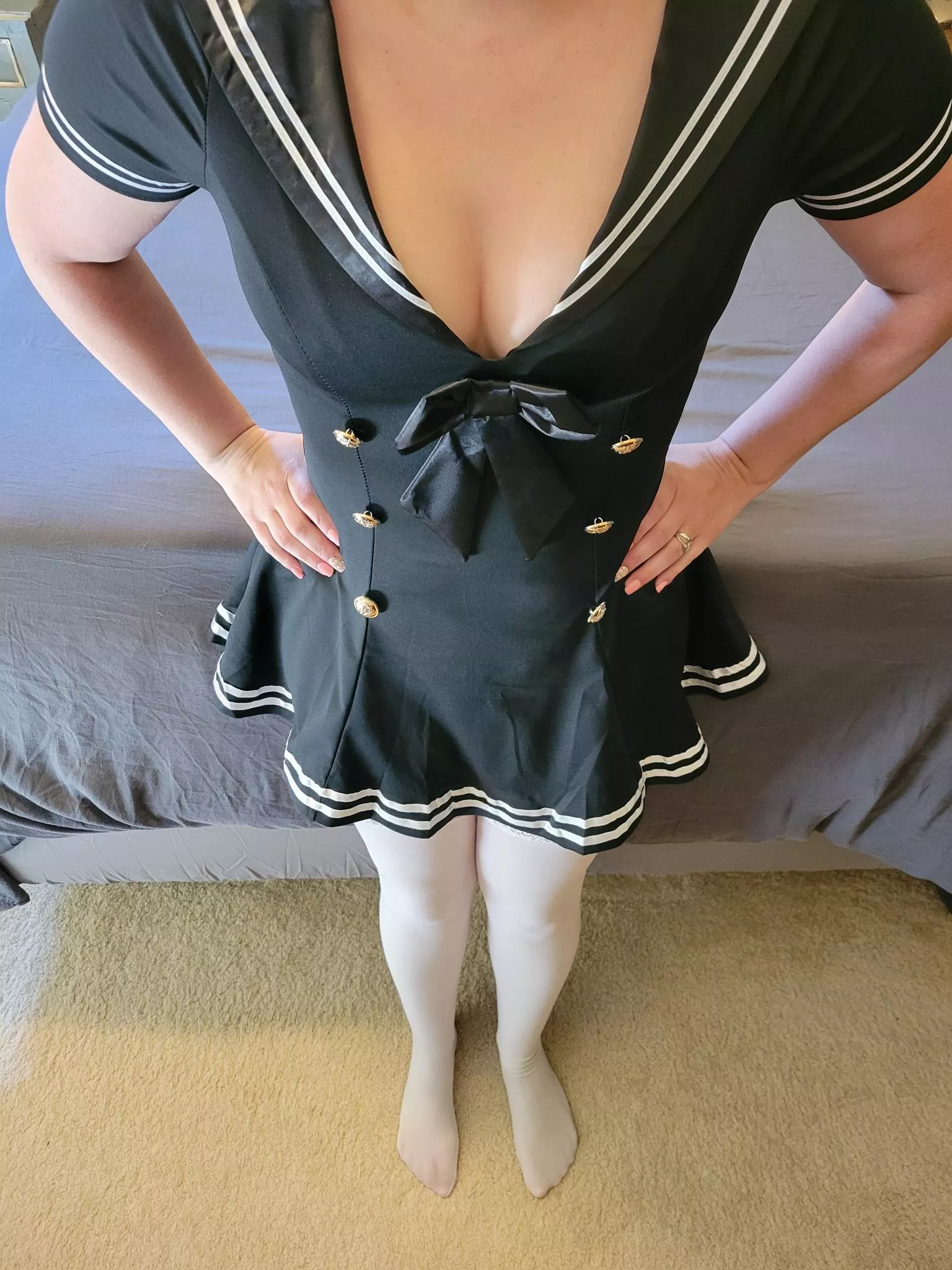 My wife reporting for duty. What's her first task? My wife reporting for duty. What's her first task?