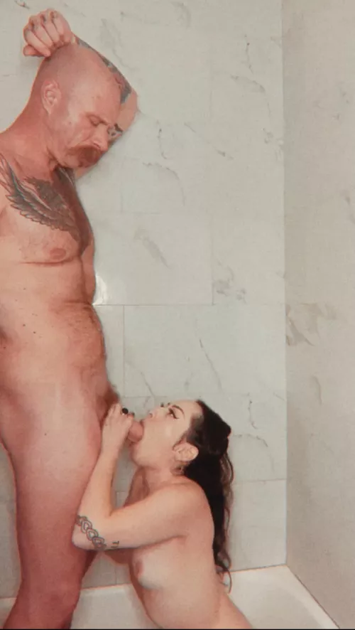 Mystik Marie taking my cock down her pretty throat