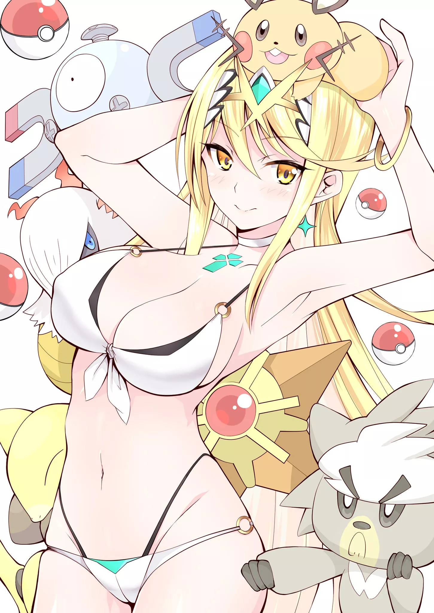 Mythra with Pokemon (KOU∞)