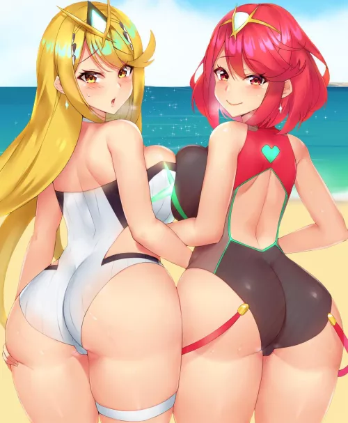 Mythra/Pyra on the Beach (Kuavera)