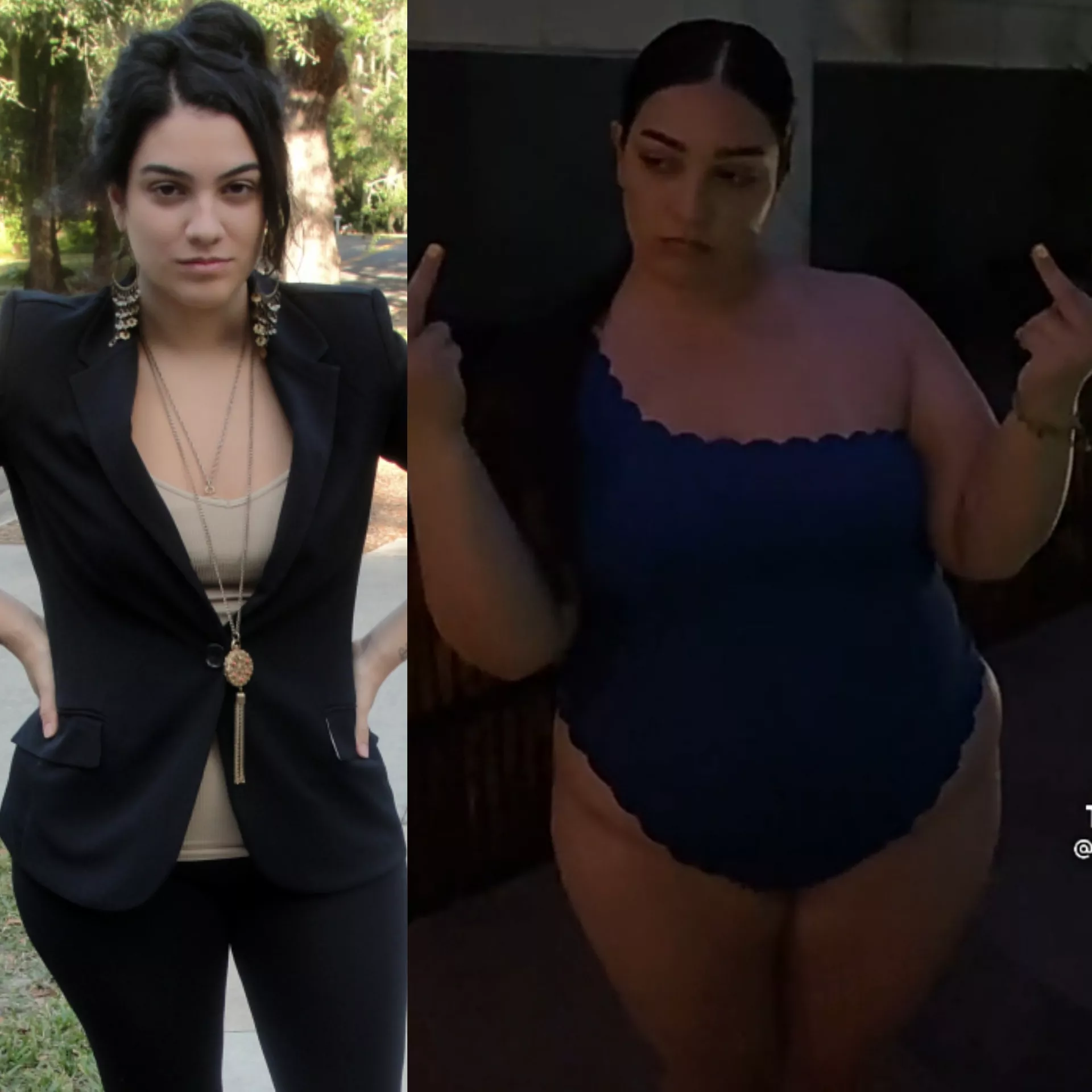 Nadia Aboulhosn massive hot gain, this girl must be eating tons of food every day to have that immense stomach, incredible gain but she should keep getting fatter 🤤 she's so sexy