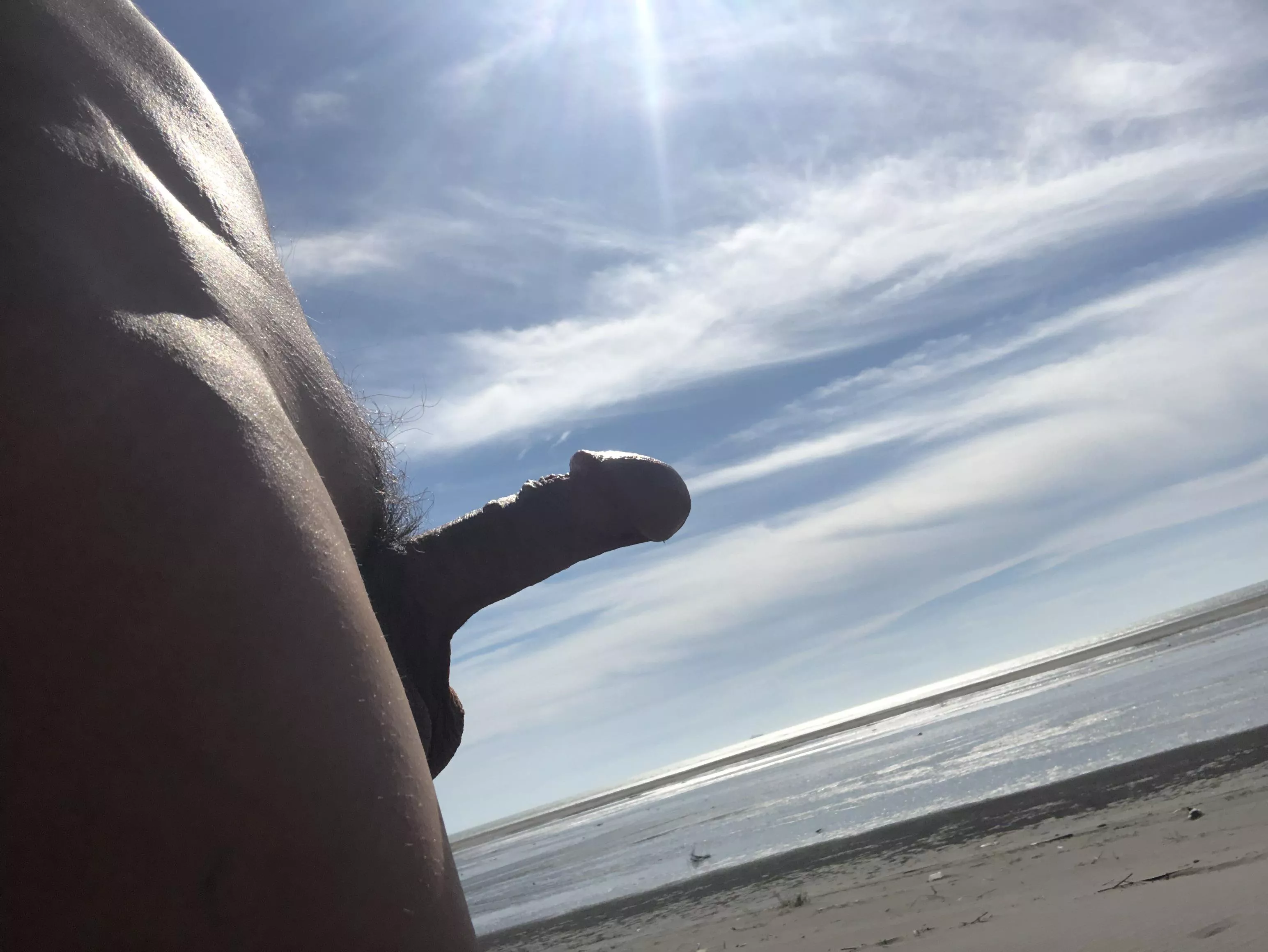 Naked at the beach