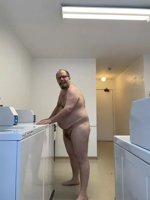 Naked in the laundromat