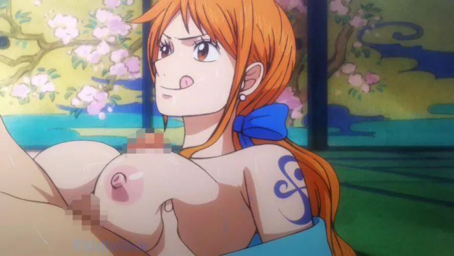 Nami gives you a titjob