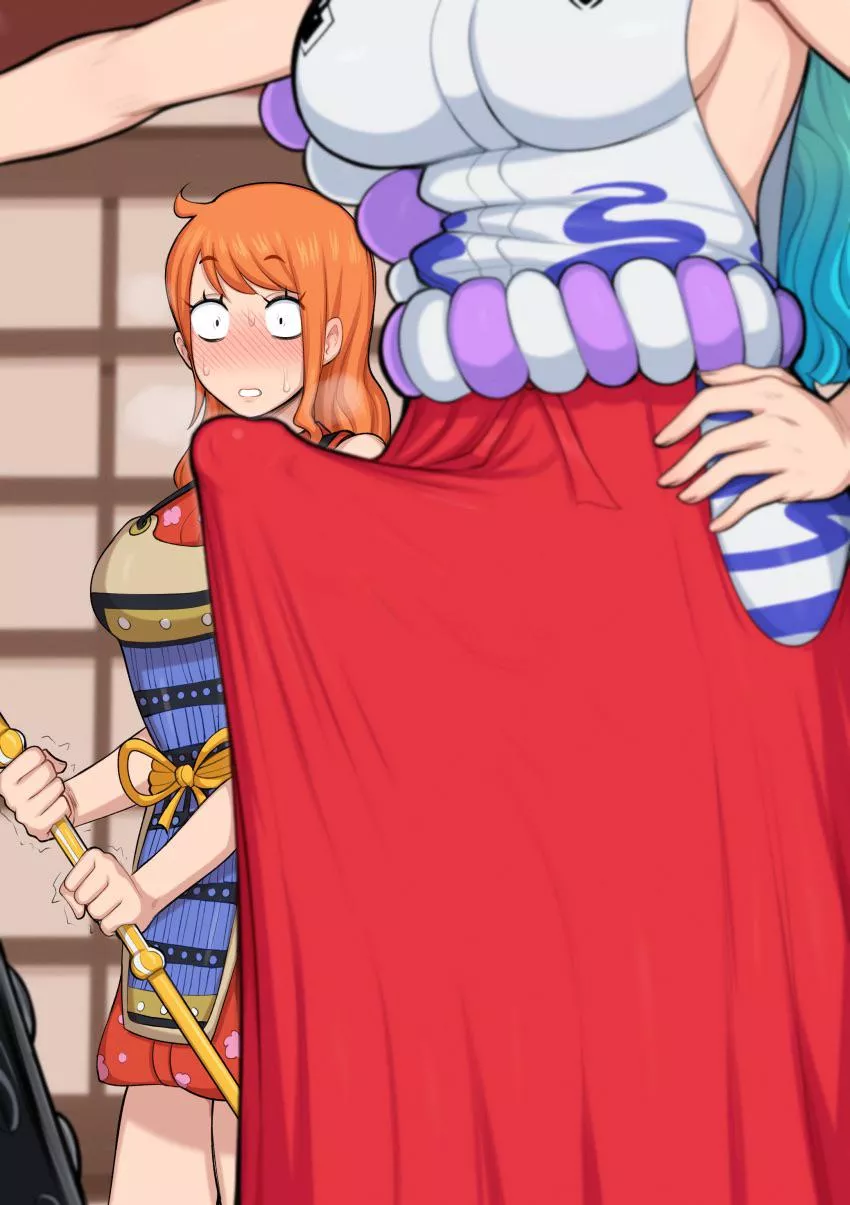 Nami Impressed By Yamato's Big Cock Exceeding [One Piece] (Afrobull)