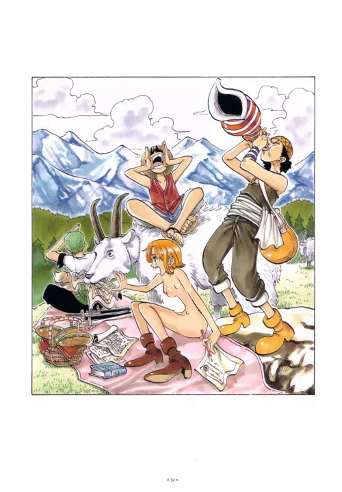 Nami was comfortable until the goat eat her map