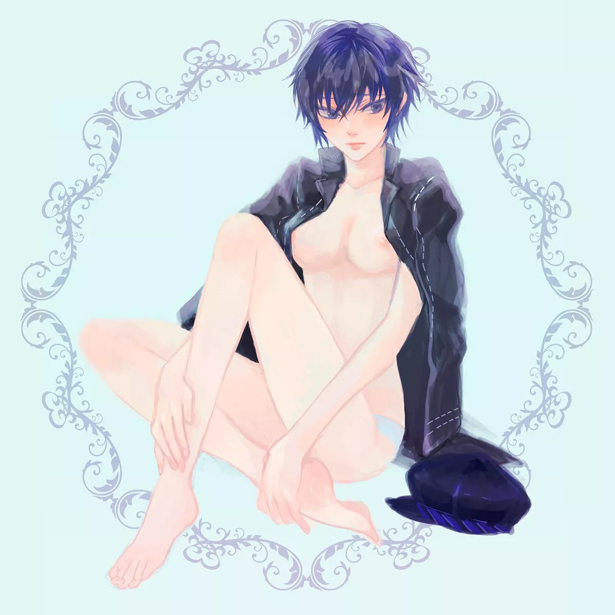 Naoto in just a jacket Naoto in just a jacket