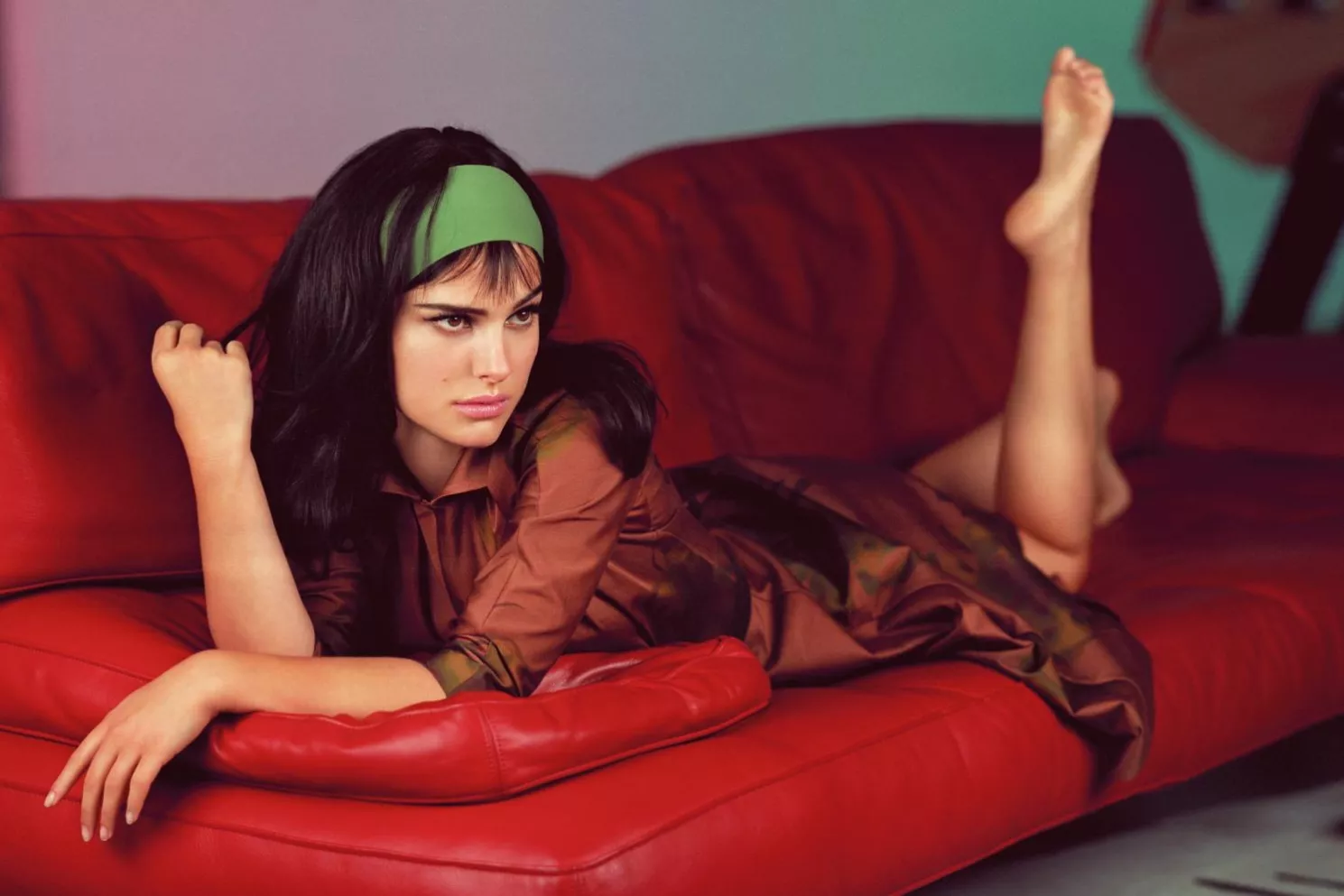 Natalie Portman lying down