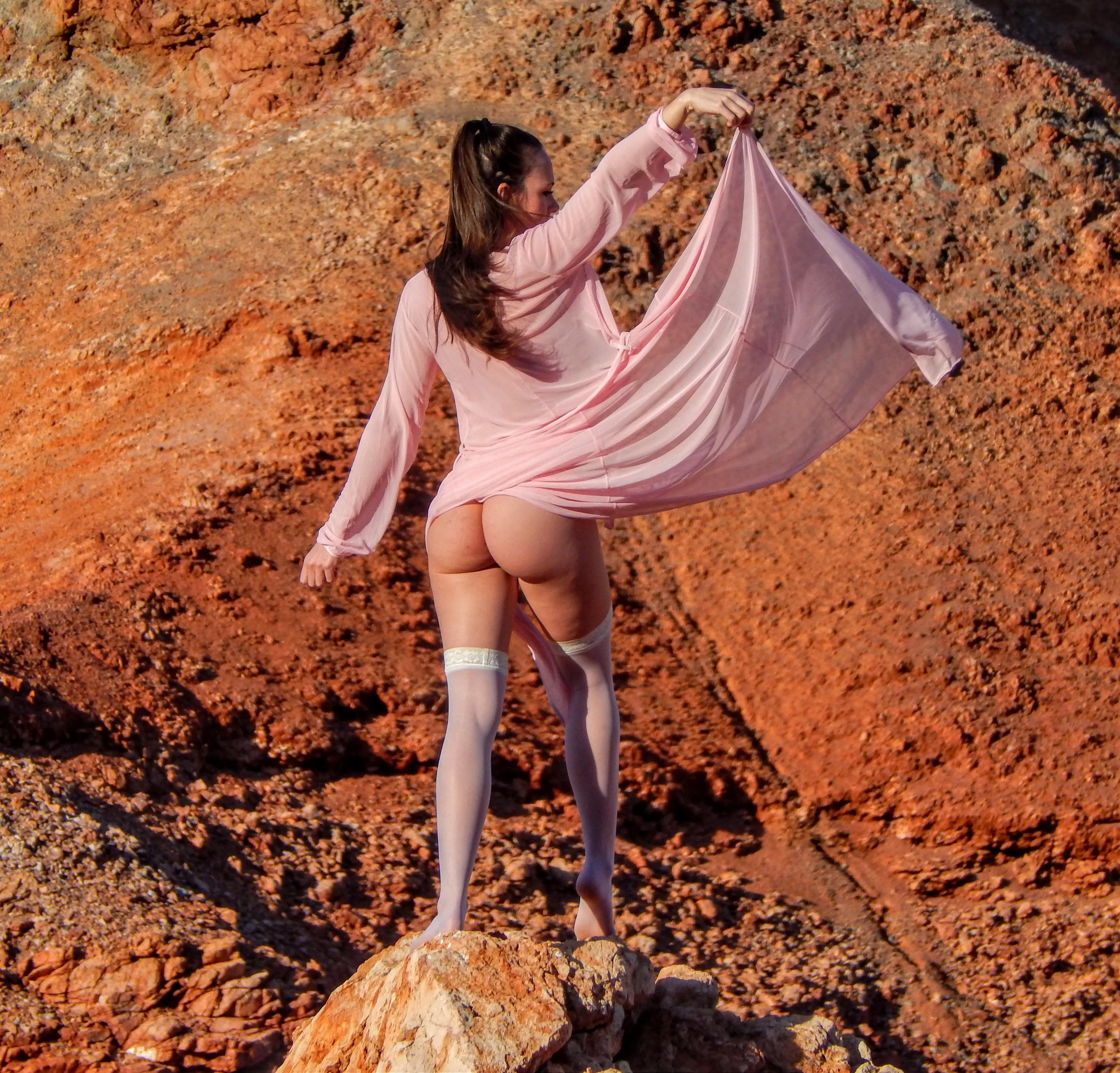 Nature booty. Hanging out by Lake Mead.