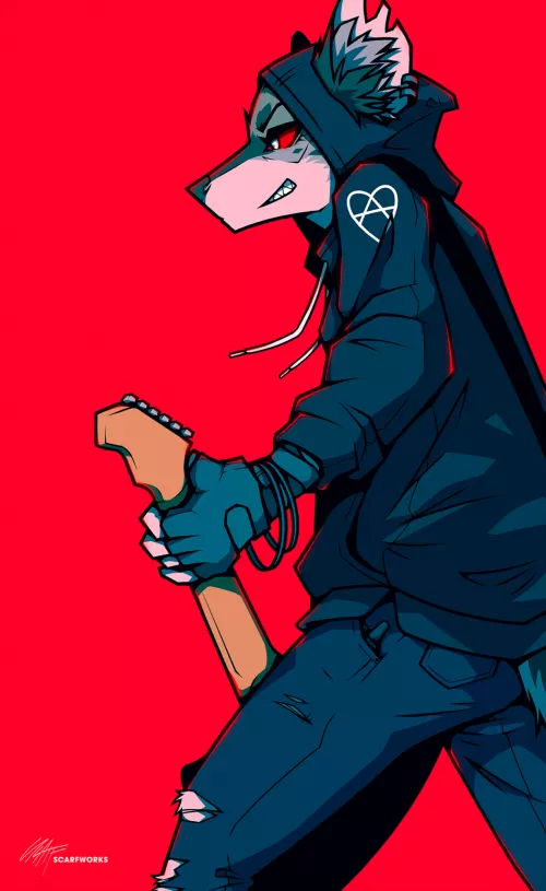 Never trust a man who plays guitar [artbyme | scarfworks}