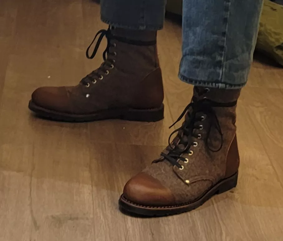 New Burel & Leather Boots from Etsy... Most. Comfortable. Boots. Ever.