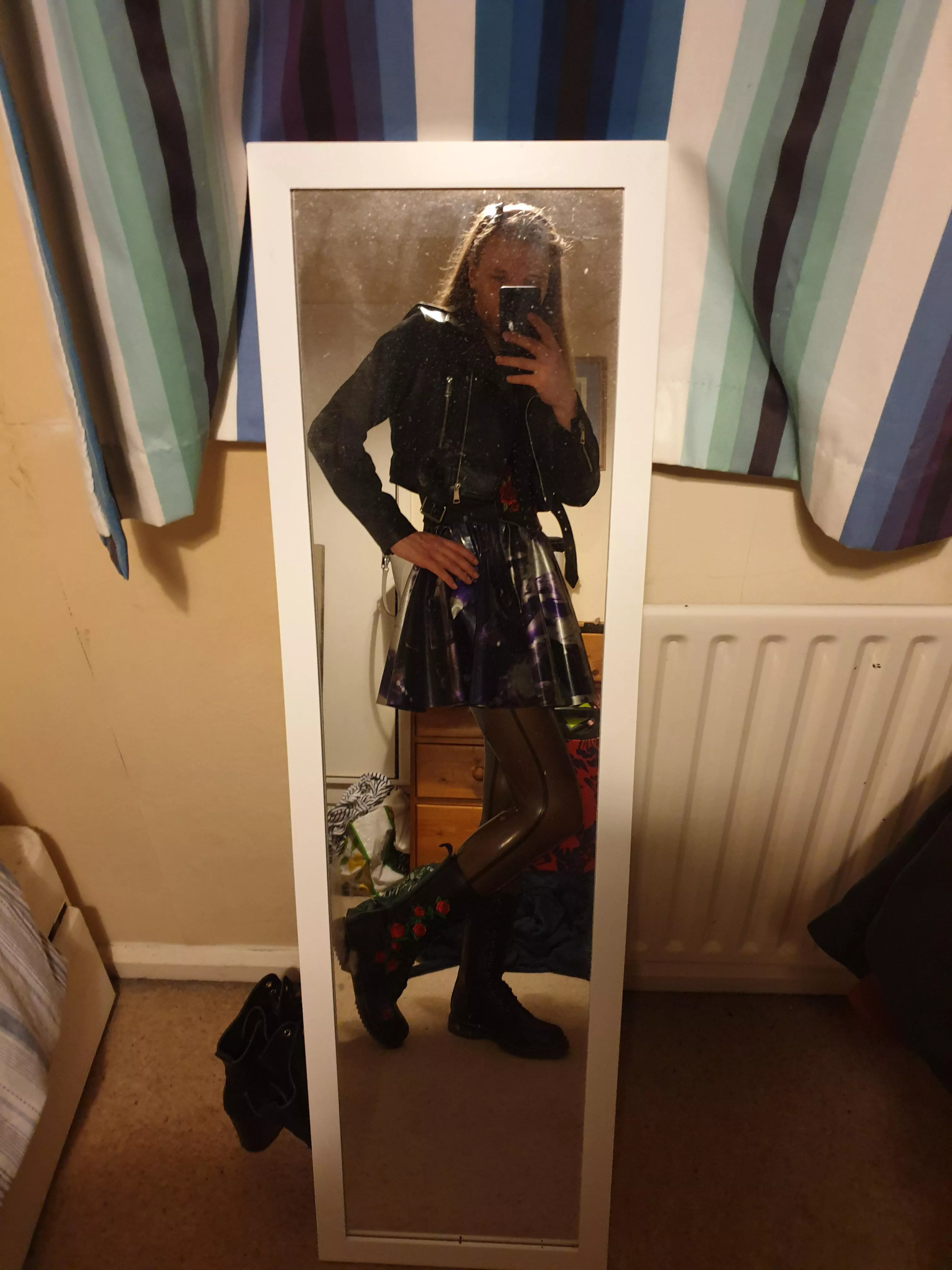 New latex dress, new outfit ideas.