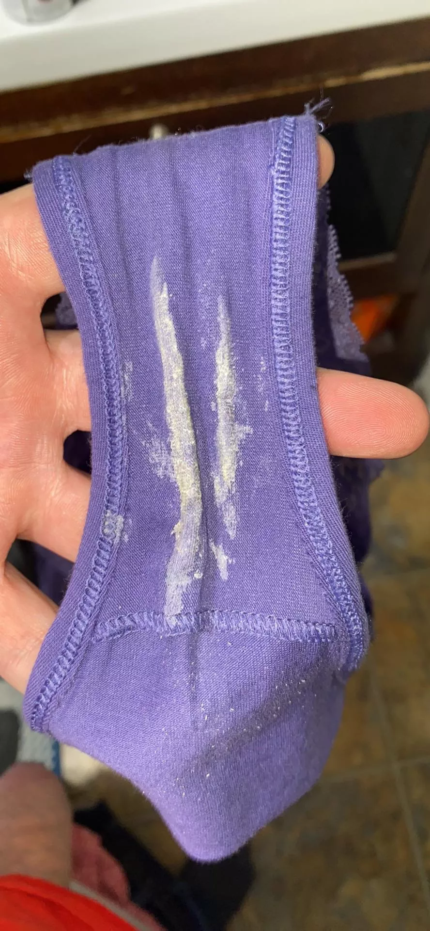 New panties worn for first time. Smelled strong of pee!