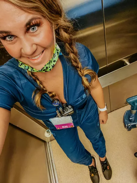 New scrubs ….that radio makes it a better view