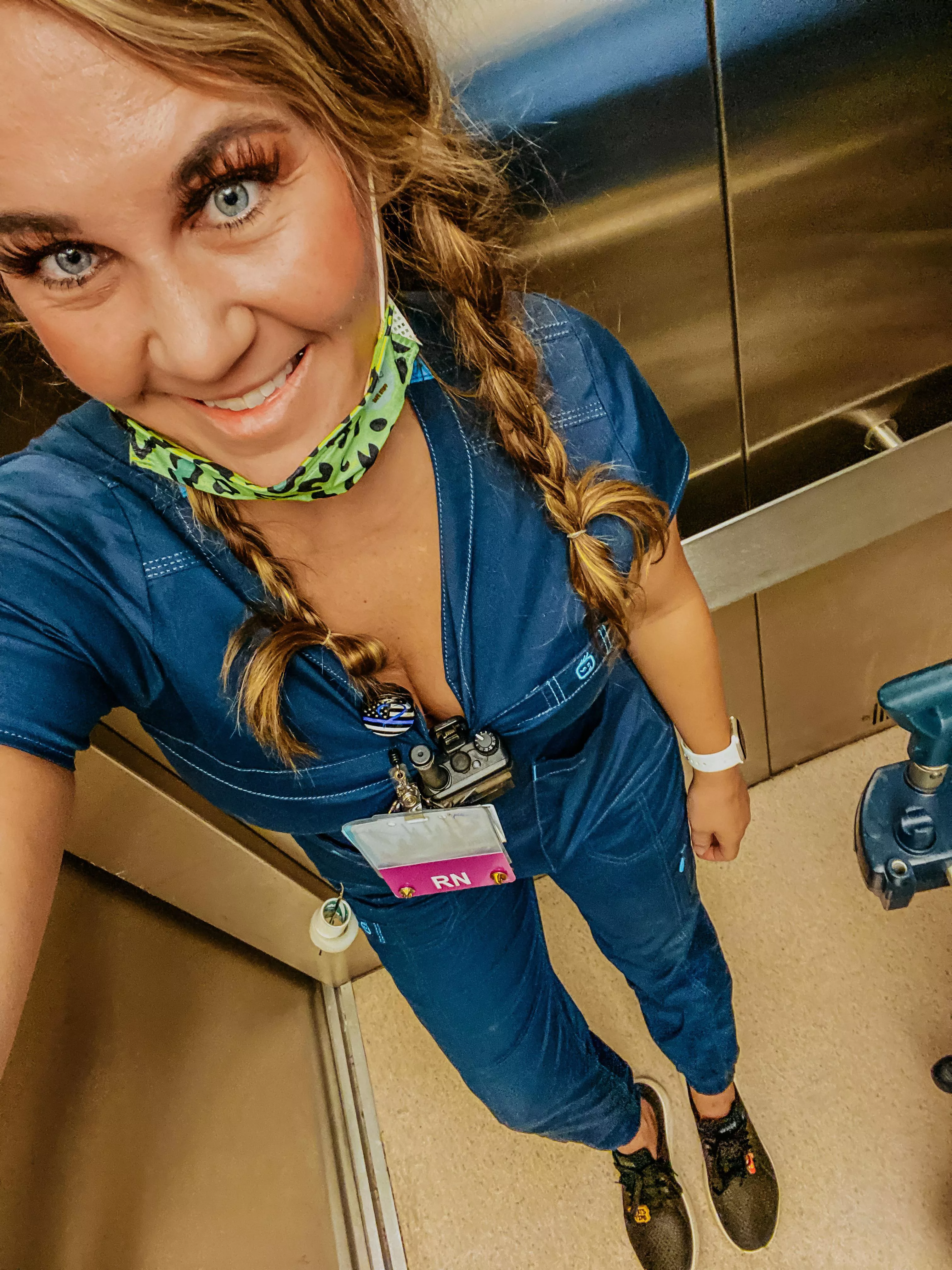 New scrubs ….that radio makes it a better view