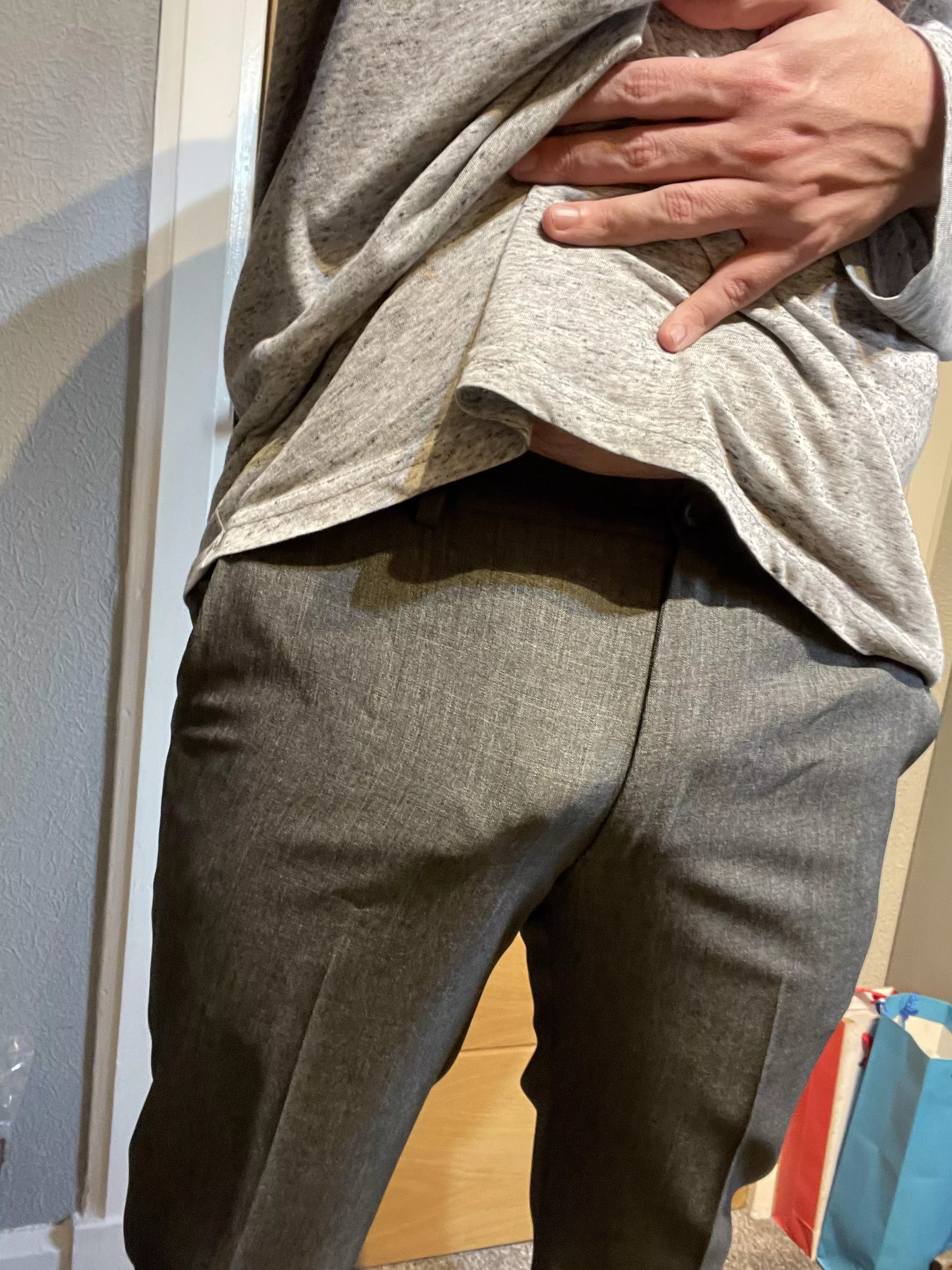 New work trousers are a bit tight. (30)