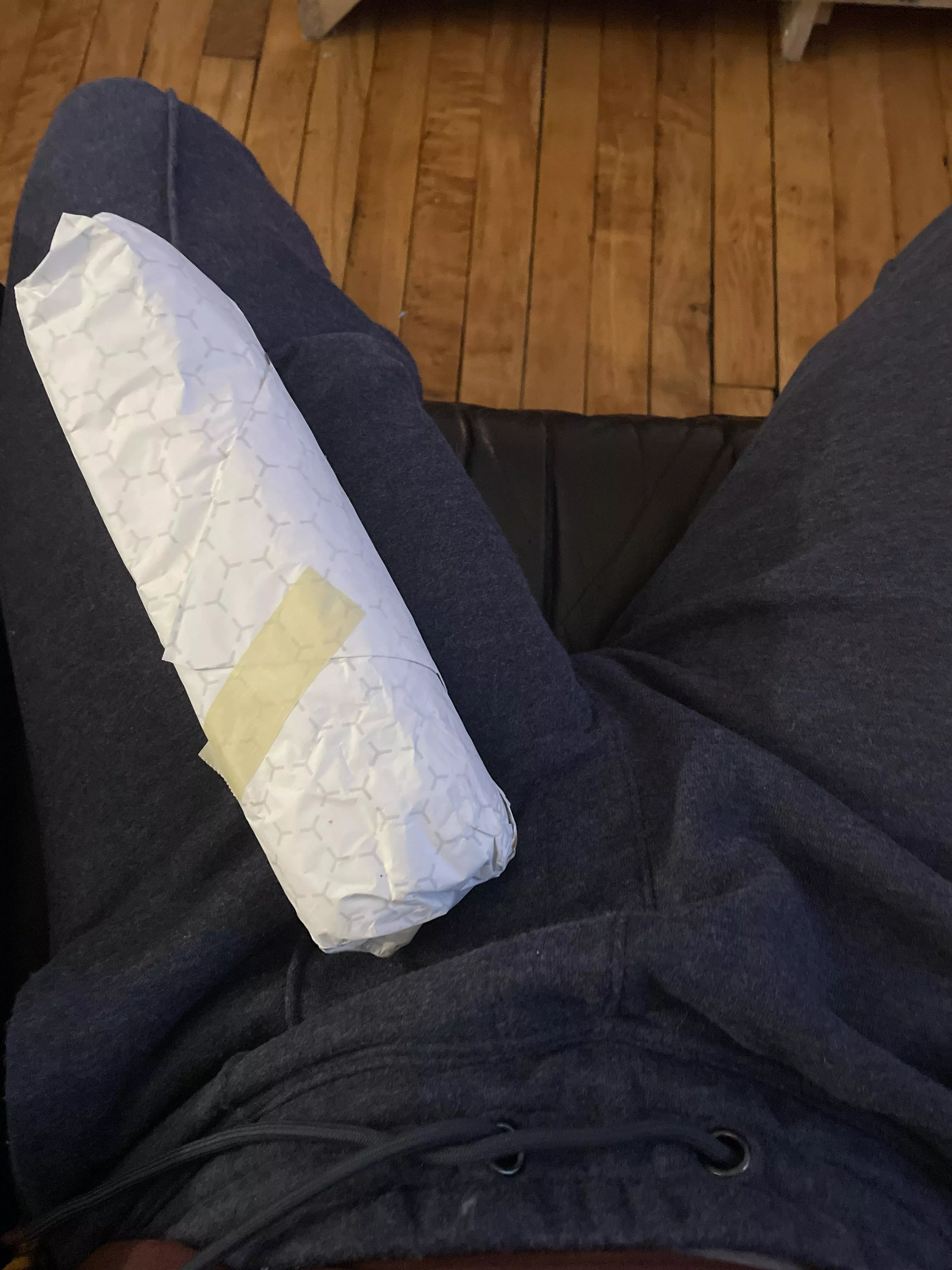 Next to a foot long for comparison. 8” fully erect