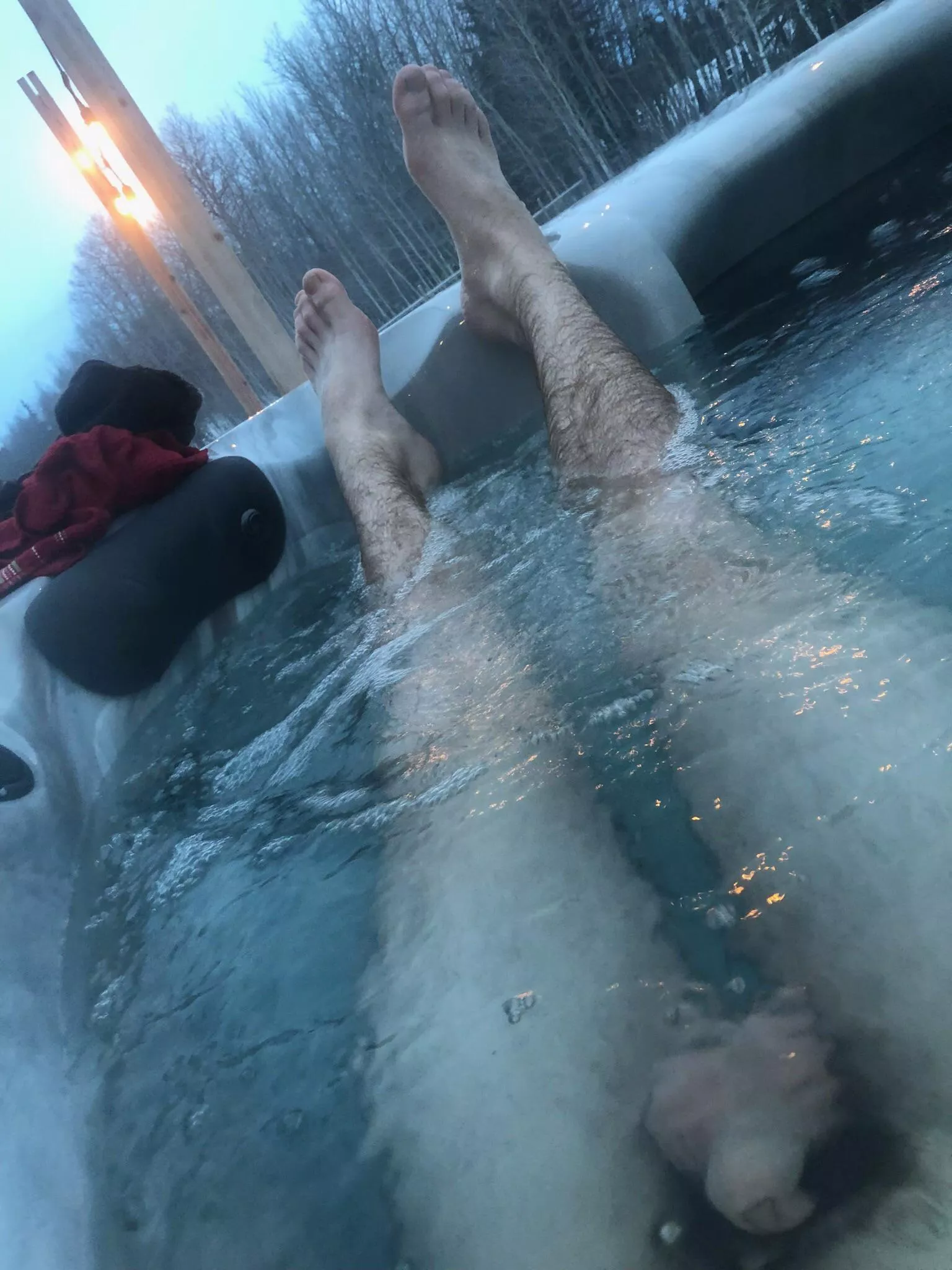 Nice warm hot tub