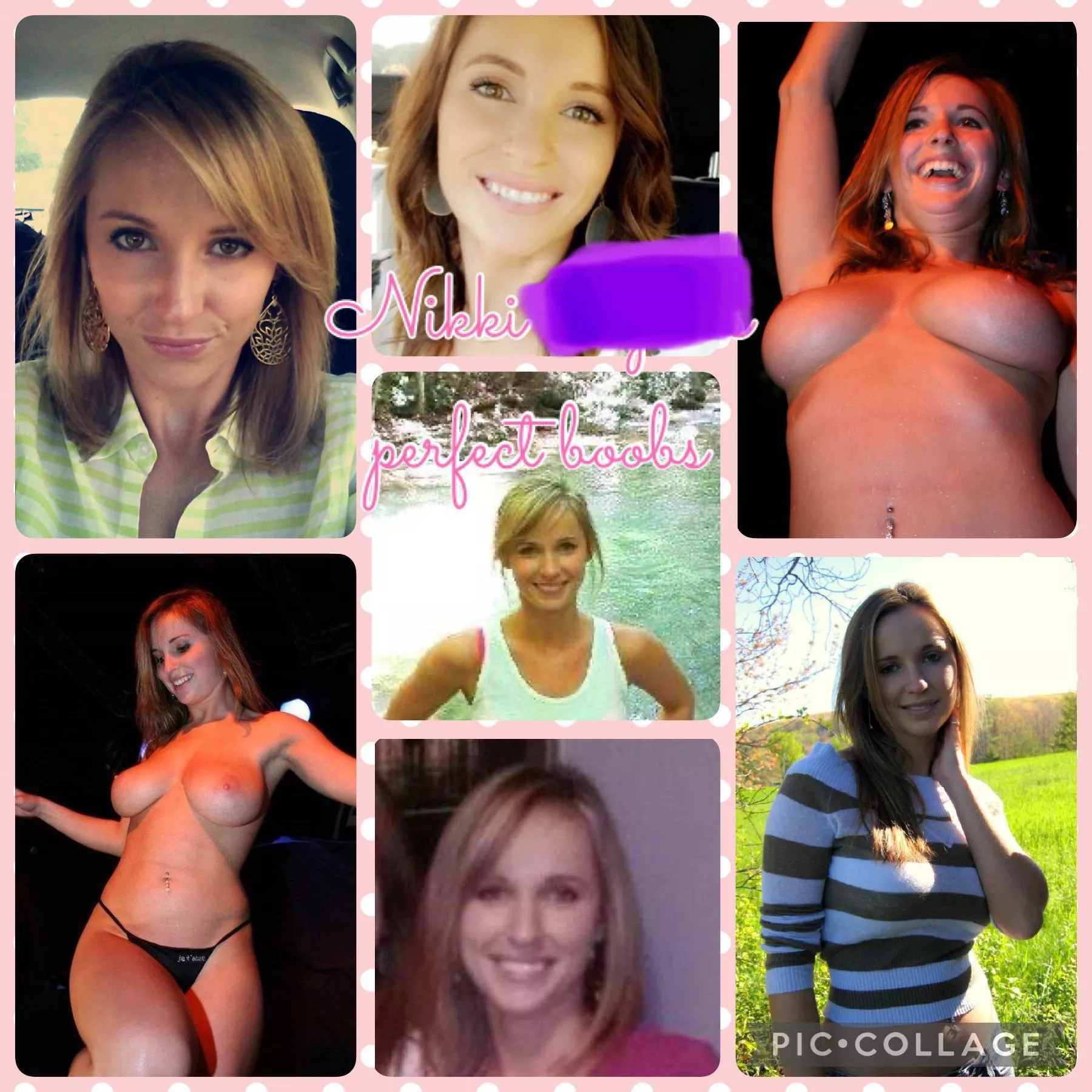 Nikki showing all the boys her perfect boobs. And some then & now pics.