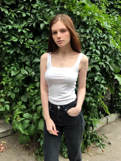 No bra in the countryside