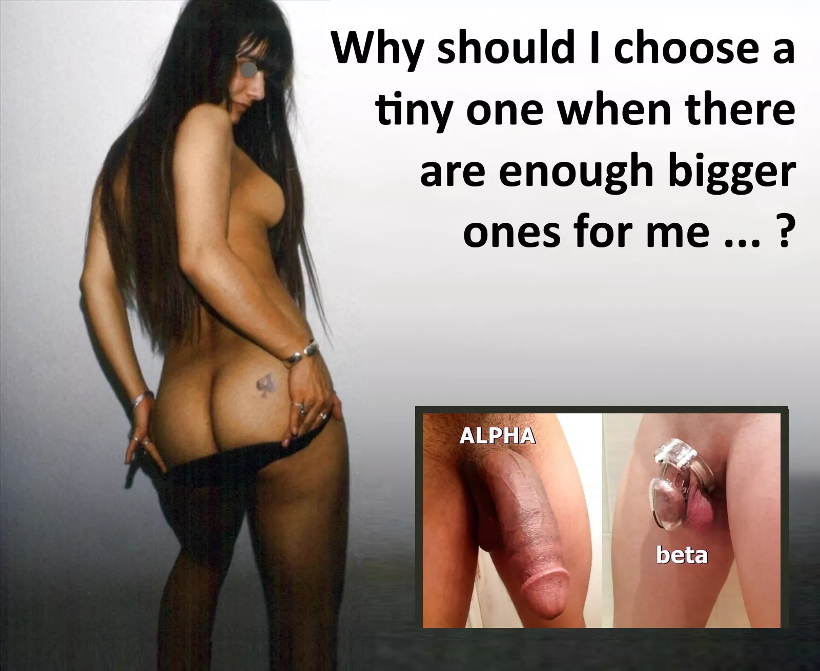 No chance for locked tiny white dicks.