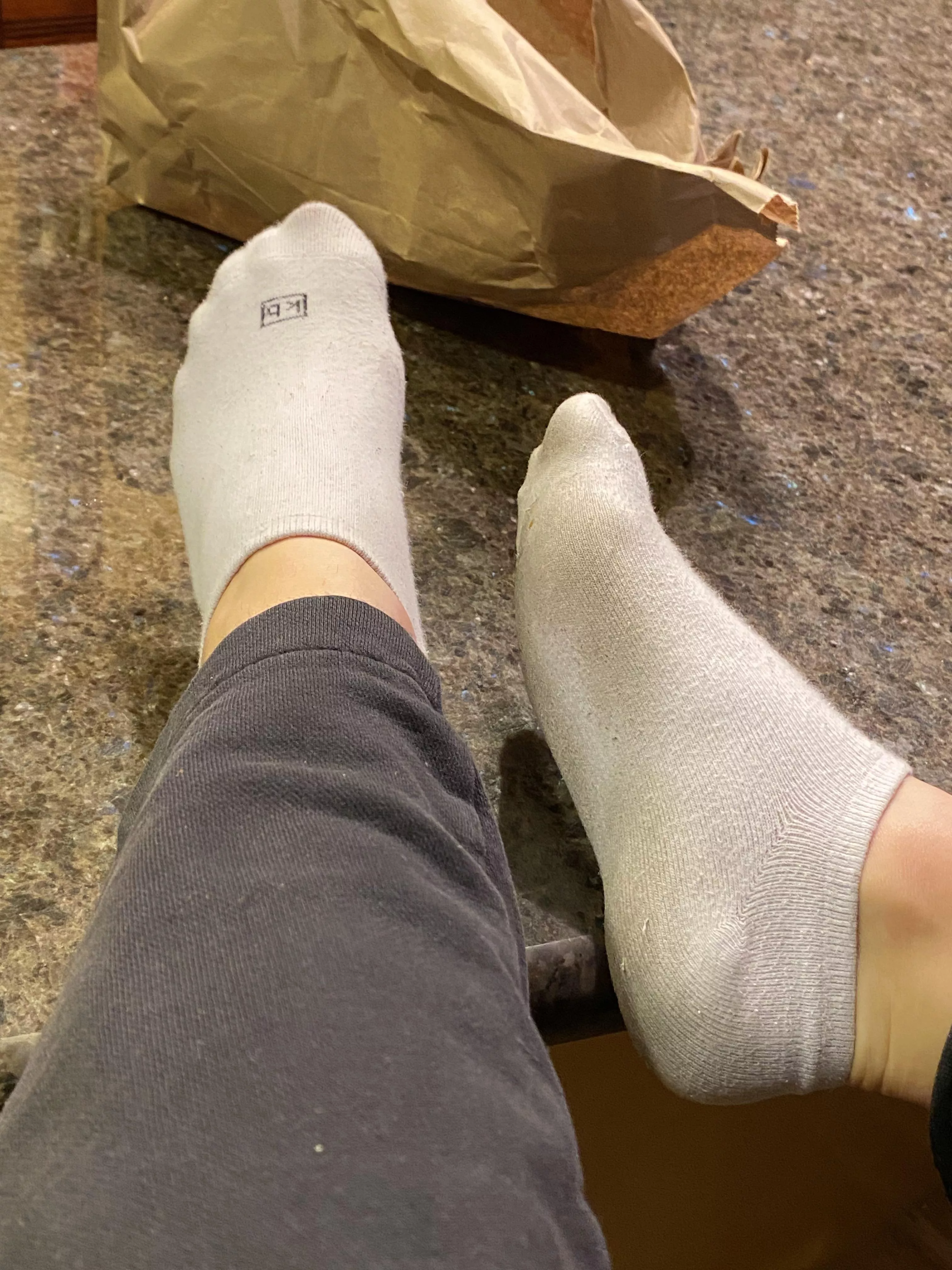 No one is here to tell me to get my dirty socks off the counter 🤪 No one is here to tell me to get my dirty socks off the counter 🤪